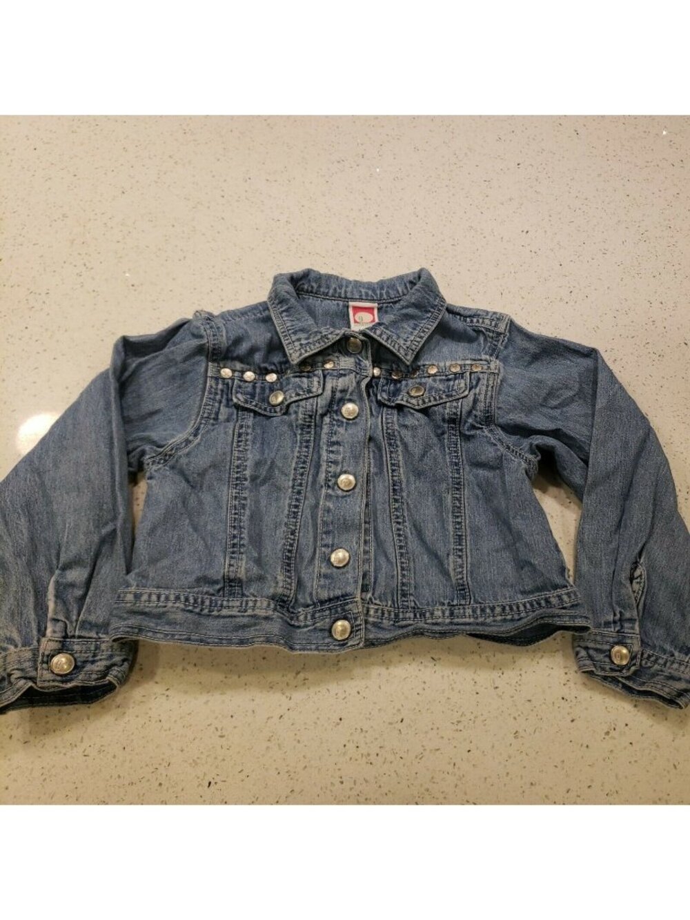Gymboree Girls Denim Jacket Sz 5 Light wash snap front